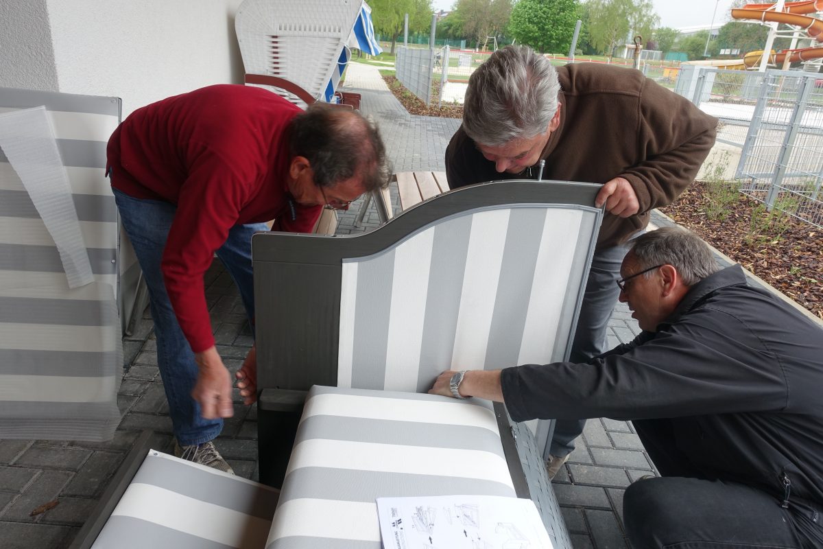 Strandkorbmontage und Frühjahrsputz- 1.Teil