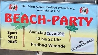 Unterstützung bei Beachparty, Samstag 29.6.