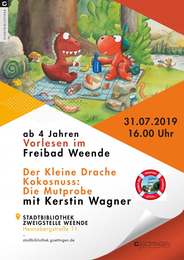 Sommeraktion: Vorlesestunde für Kinder ab 4 Jahren am Mittwoch, 31.7., 16 Uhr im Parkbad