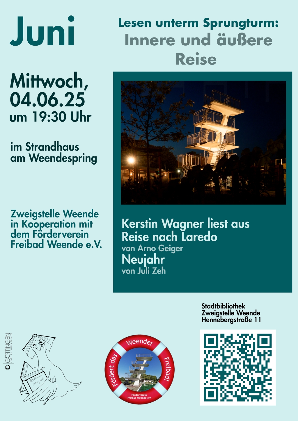 Lesen unterm Sprungturm am 4. Juni 2025