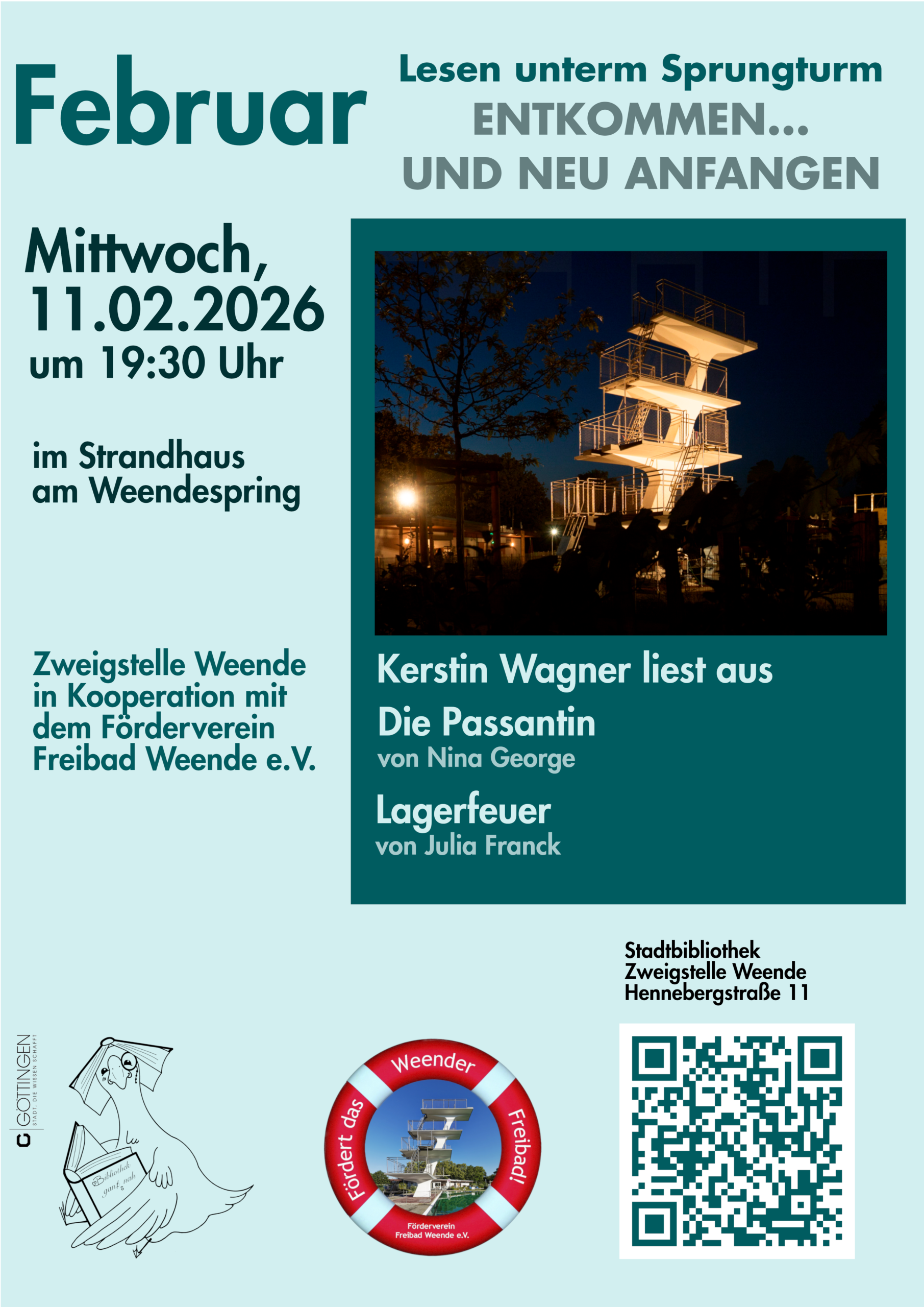 Lesen unterm Sprungturm – Entkommen… und neu anfangen